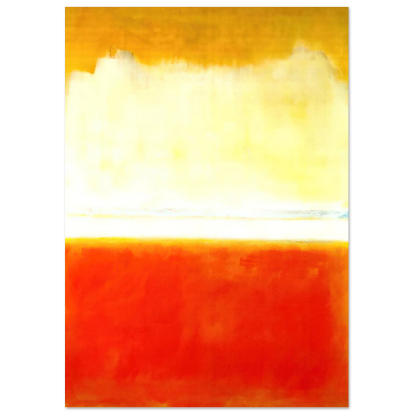 Mark Rothko - No.8 - 1952 Wall Art - 30x40 cm / 12x16 inches - Premium Wooden Framed Poster With Fine Art Paper-canvas - White frame