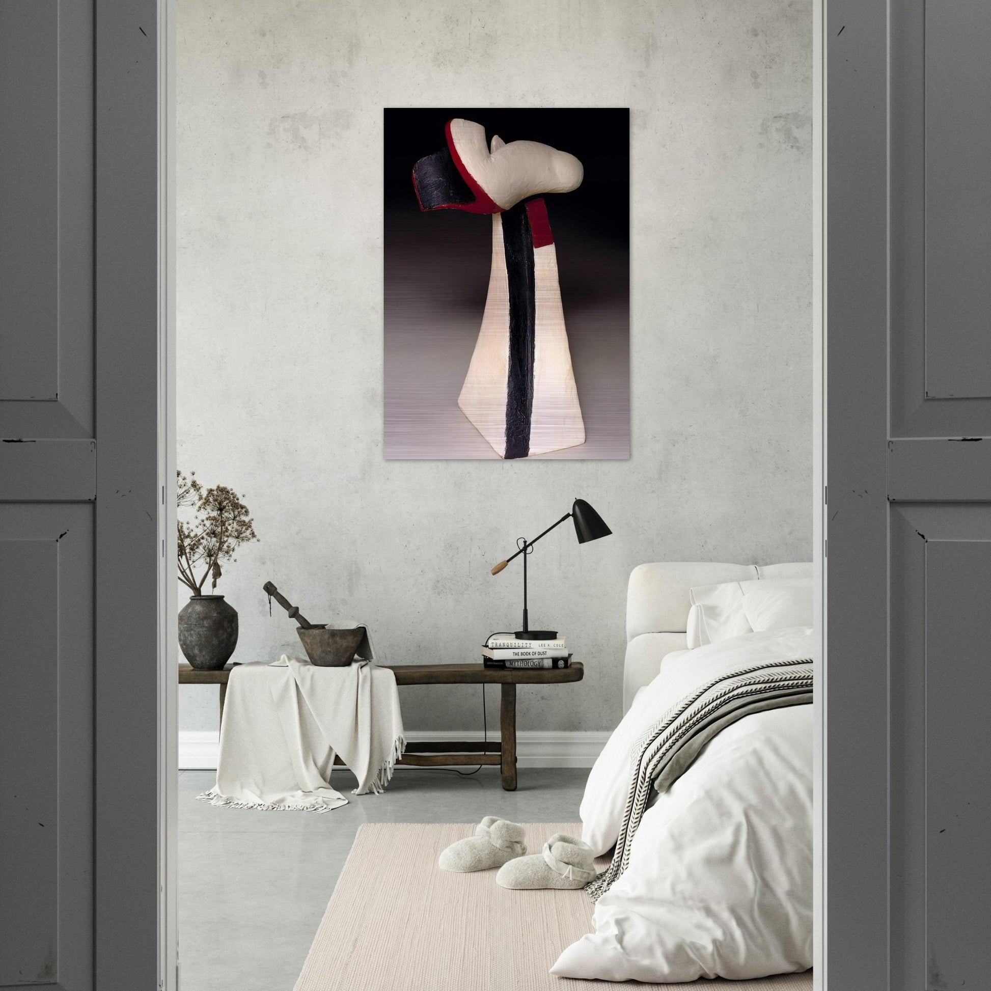 LOFTY 1947 - Kurt Schwitters Brushed Aluminum Print - 70x100 cm / 28x40 inches | Kurt Schwitters Aluminum Print | Kurt Schwitters Prints