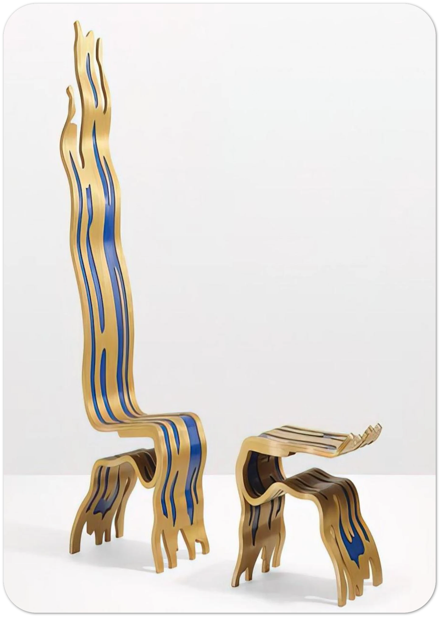 BRUSHSTROKE CHAIR AND OTTOMAN 1988 By Roy Lichtenstein Pack of 10 Post Cards | Roy Lichtenstein Post Cards | A6 (10.5 x 14.8 cm) - 4.1 x 5.8 inches