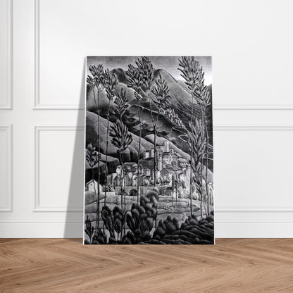 ALFEDENA ABRUZZI - MC Escher Brushed Aluminum Print - 70x100 cm / 28x40 inches | MC Escher Aluminum Print | MC Escher Prints