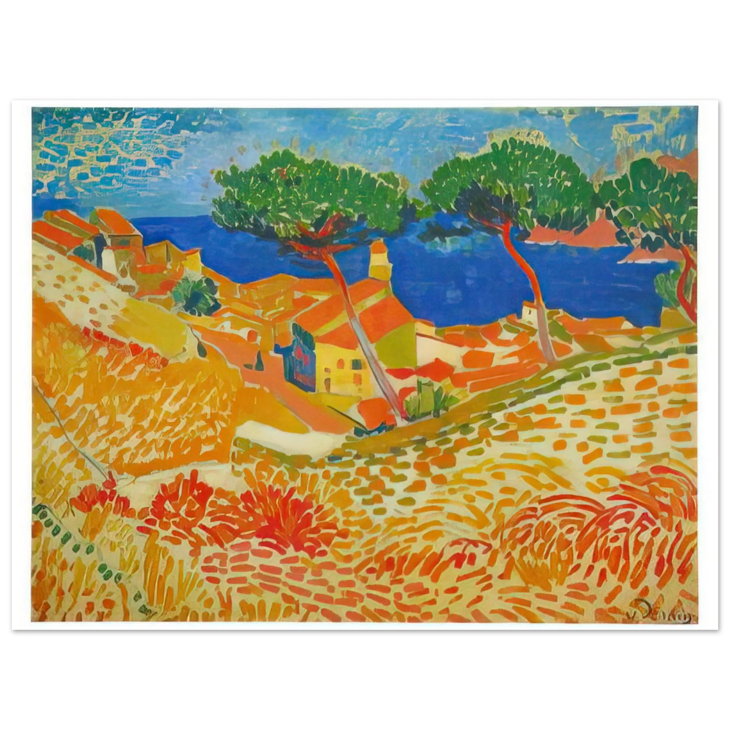 Andre Derain - VIEW OF COLLIOURE 1905  75x100 cm / 30x40inches Fine Art Poster
