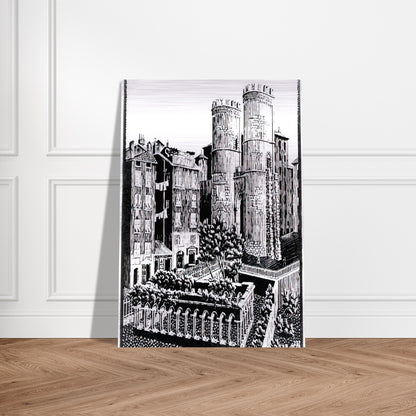 ESCHER (25) - MC Escher Brushed Aluminum Print - 70x100 cm / 28x40 inches | MC Escher Aluminum Print | MC Escher Prints | Maurits Cornelis Escher Prints