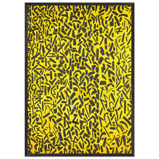ORIENTAL GARDEN CONCERTO 1976 - Alma Woodsey Thomas 70x100 cm / 28x40 inches Framed Art Print – Black Wooden Frame