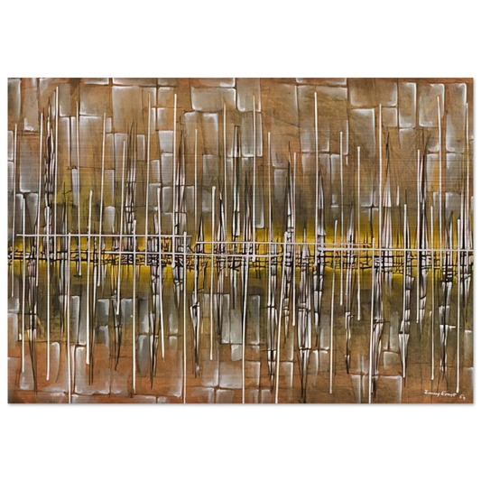 Dialogue II - 1954 - Jimmy Ernst Brushed Aluminum Print - 70x100 cm / 28x40 inches | Jimmy Ernst Aluminum Print | Jimmy Ernst Prints