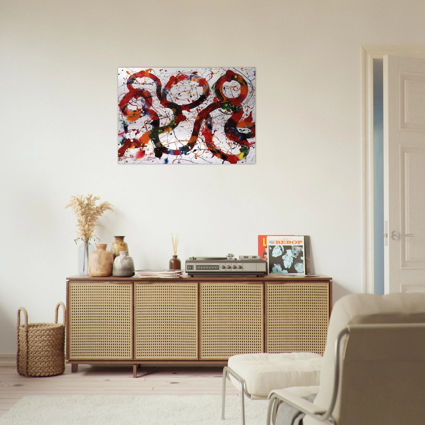 Untitled  SFP88-12  - Sam Francis Brushed Aluminum Print - 70x100 cm / 28x40 inches | Sam Francis Aluminum Print | Sam Francis Prints
