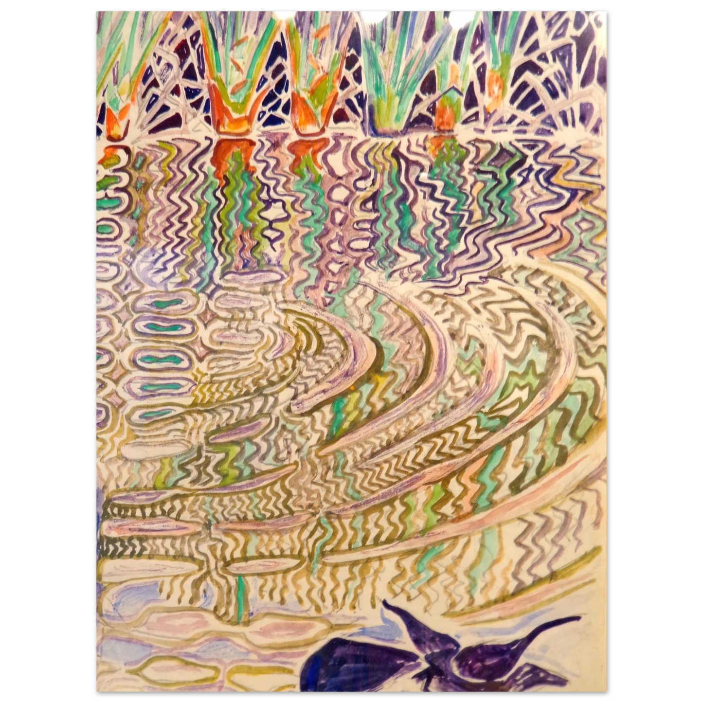 Walter Inglis Anderson - Walter Anderson Wall art - 30x30 cm / 12x12 inches - Premium Wooden Framed Poster With Fine Art Paper-canvas - White frame
