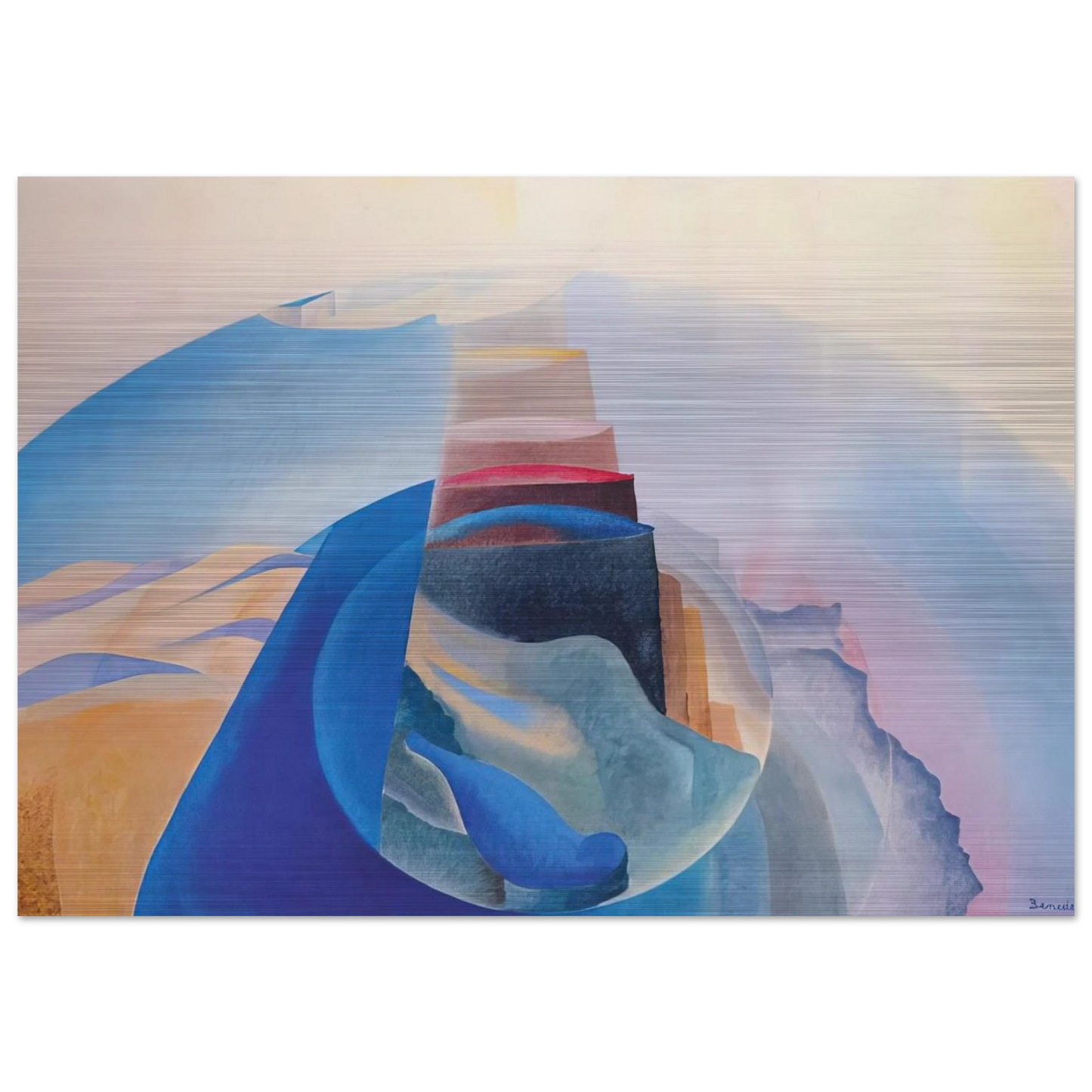 Mount Tabor - 1936 - Benedetta Cappa Brushed Aluminum Print - 70x100 cm / 28x40 inches | Benedetta Cappa Aluminum Print | Benedetta Cappa Prints