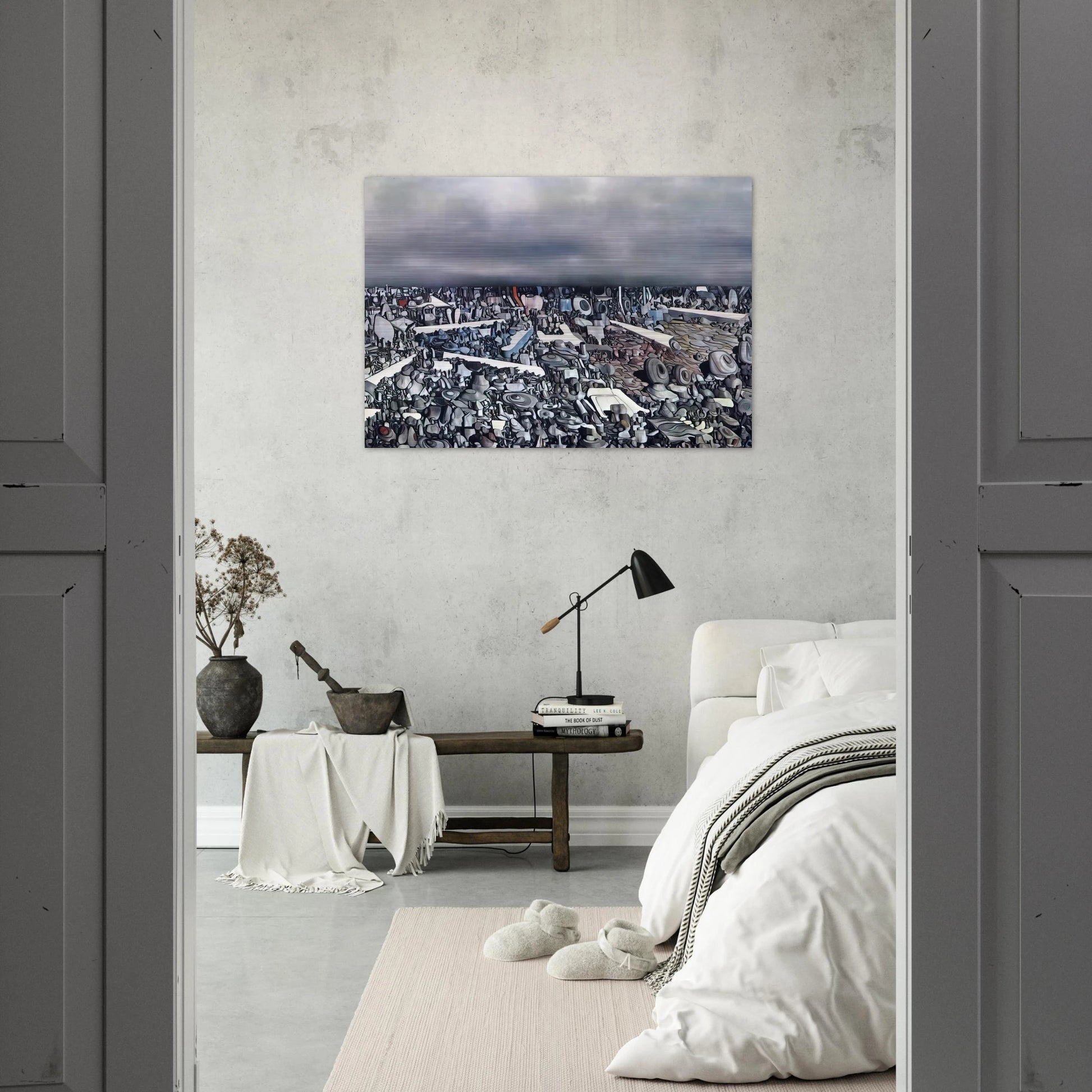 Multiplication of the Arcs - Yves Tanguy Brushed Aluminum Print - 70x100 cm / 28x40 inches | Yves Tanguy Aluminum Print | Yves Tanguy Prints