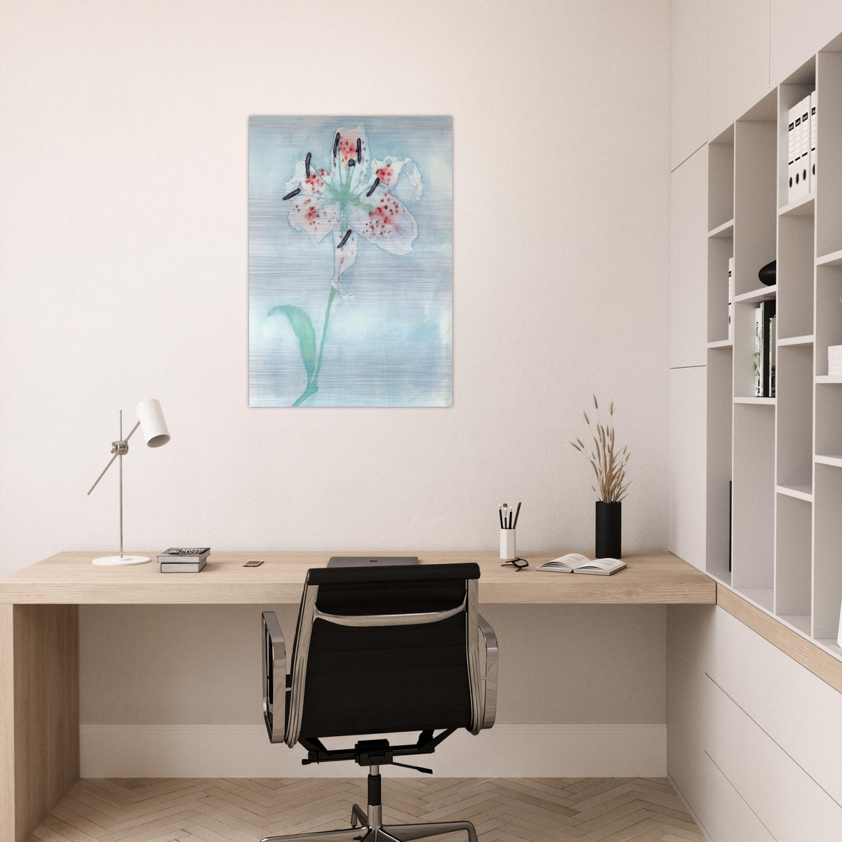 Lily - Piet Mondrian Brushed Aluminum Print - 70x100 cm / 28x40 inches | Piet Mondrian Aluminum Print | Piet Mondrian Prints