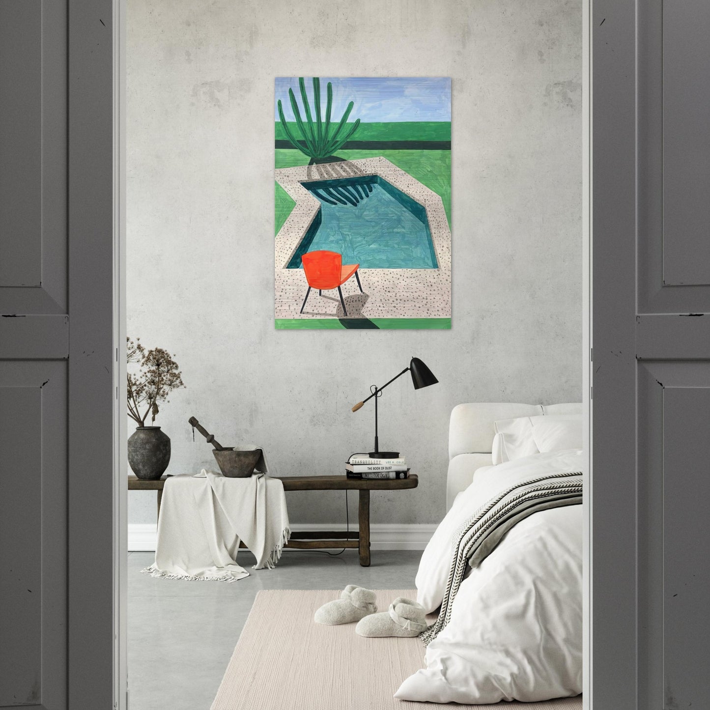 David Hockney - David Hockney Brushed Aluminum Print - 70x100 cm / 28x40 inches | David Hockney Aluminum Print | David Hockney Prints