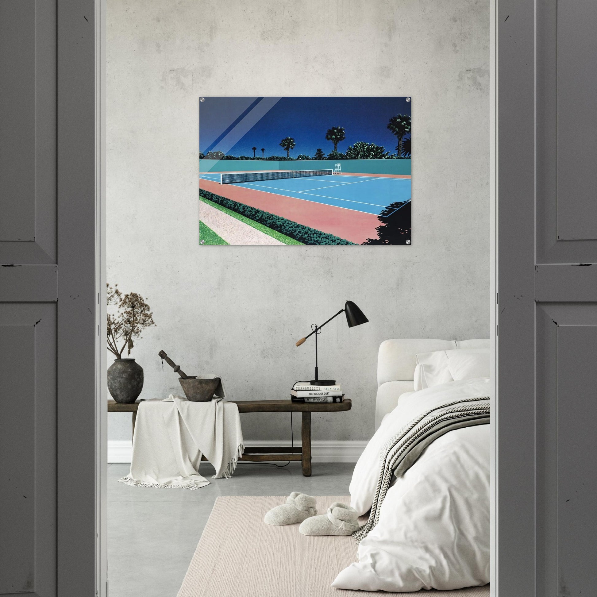 Tennis Court - Hiroshi Nagai Acrylic Print - 70x100 cm / 28x40″ inches