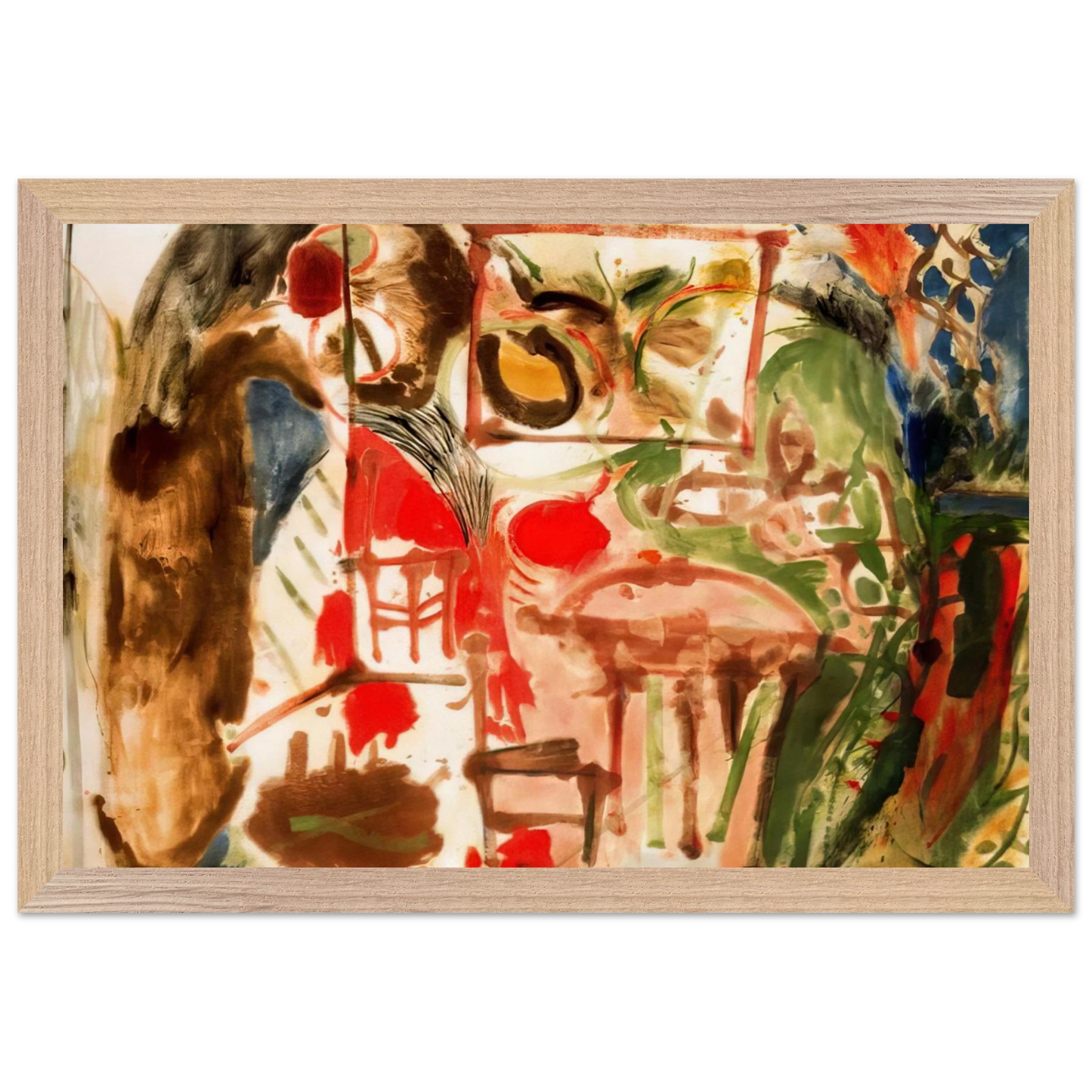 Helen Frankenthaler - Interior - 1957 Wall art - A2 (42 x 59.4  cm) - Fine Art Poster-canvas - -
