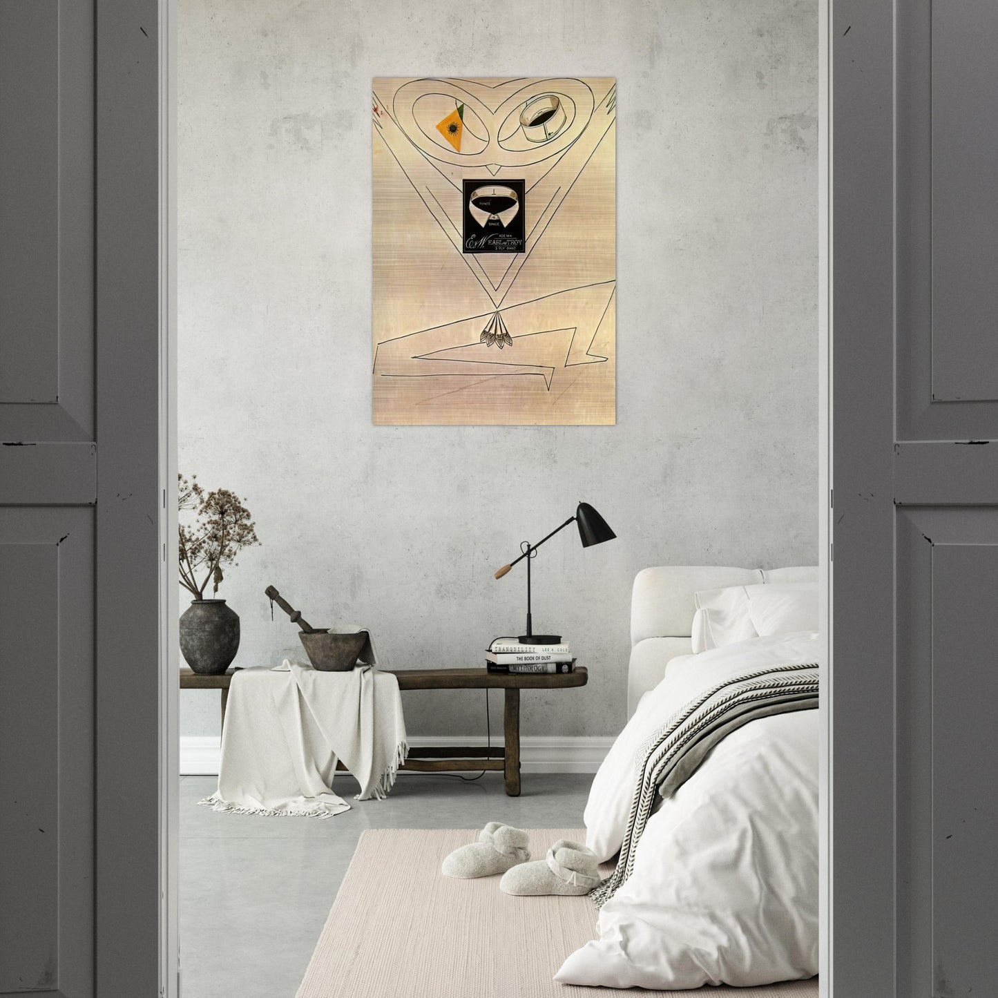 Dancing Owl - Max Ernst Brushed Aluminum Print - 70x100 cm / 28x40 inches | Max Ernst Aluminum Print | Max Ernst Prints