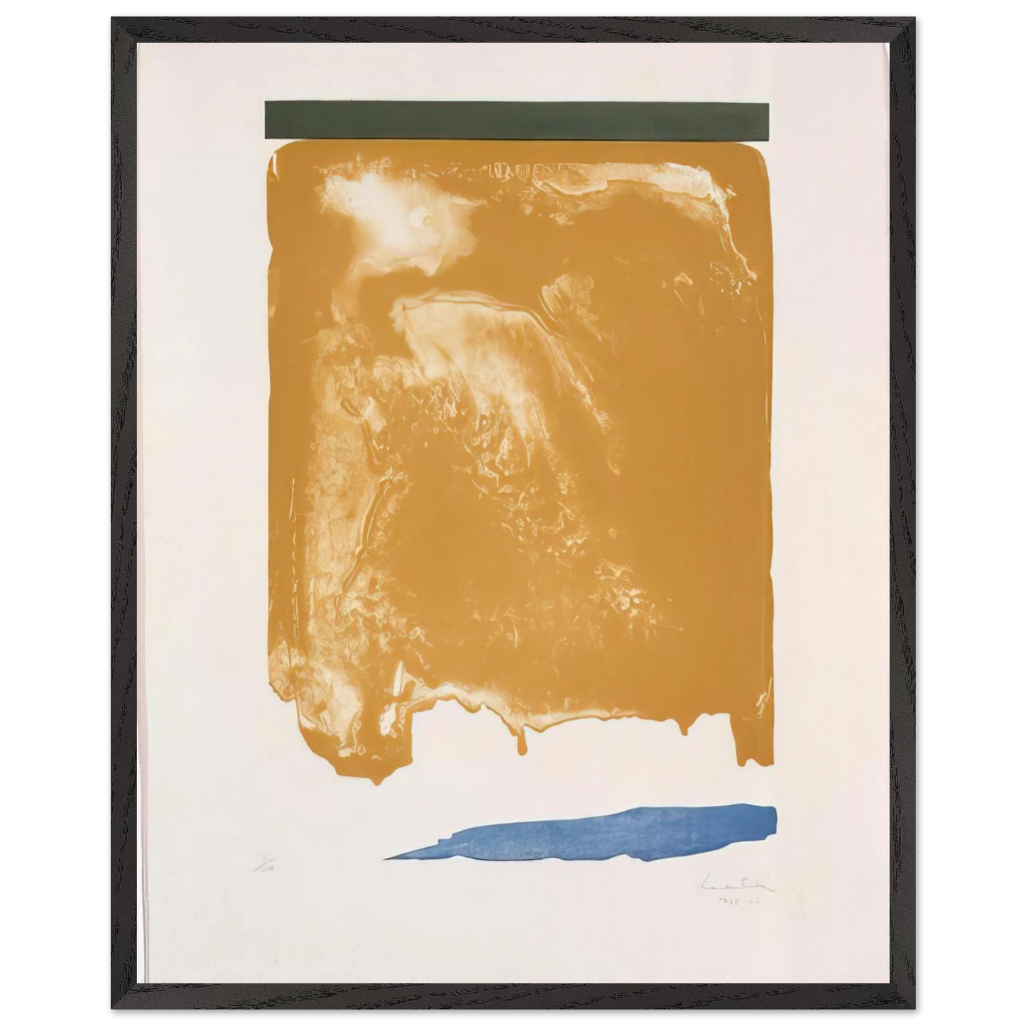 Helen Frankenthaler - Persian Garden - 1966 Wall art - 13x18 cm / 5x7 inches - Premium Wooden Framed Poster With Fine Art Paper-canvas - Wood frame