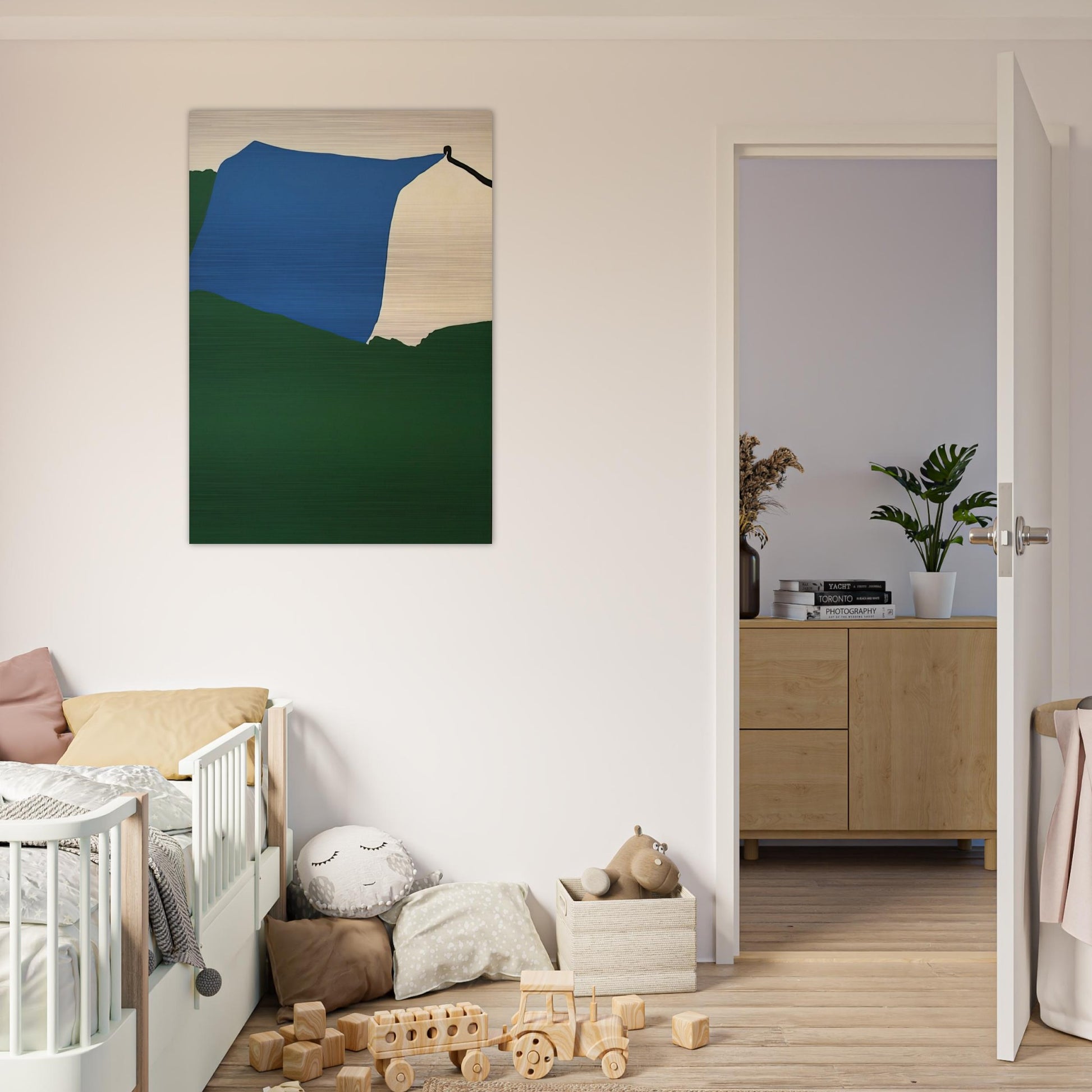 Camping II - 1970 - Raoul De Keyser Brushed Aluminum Print - 70x100 cm / 28x40 inches | Raoul De Keyser Aluminum Print | Raoul De Keyser Prints