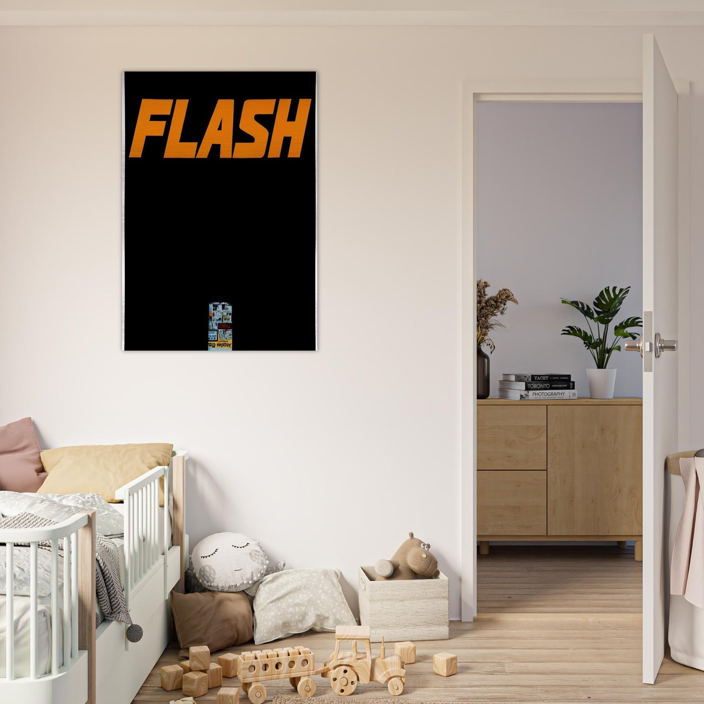 FLASH L A TIMES 1963 - Edward Ruscha Brushed Aluminum Print - 70x100 cm / 28x40 inches | Edward Ruscha Aluminum Print | Edward Ruscha Prints