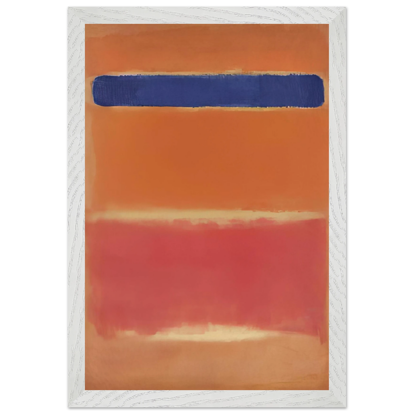 Mark Rothko - Blue Over Red - 1953 Wall Art - 30x40 cm / 12x16 inches - Premium Wooden Framed Poster With Fine Art Paper-canvas - Wood frame