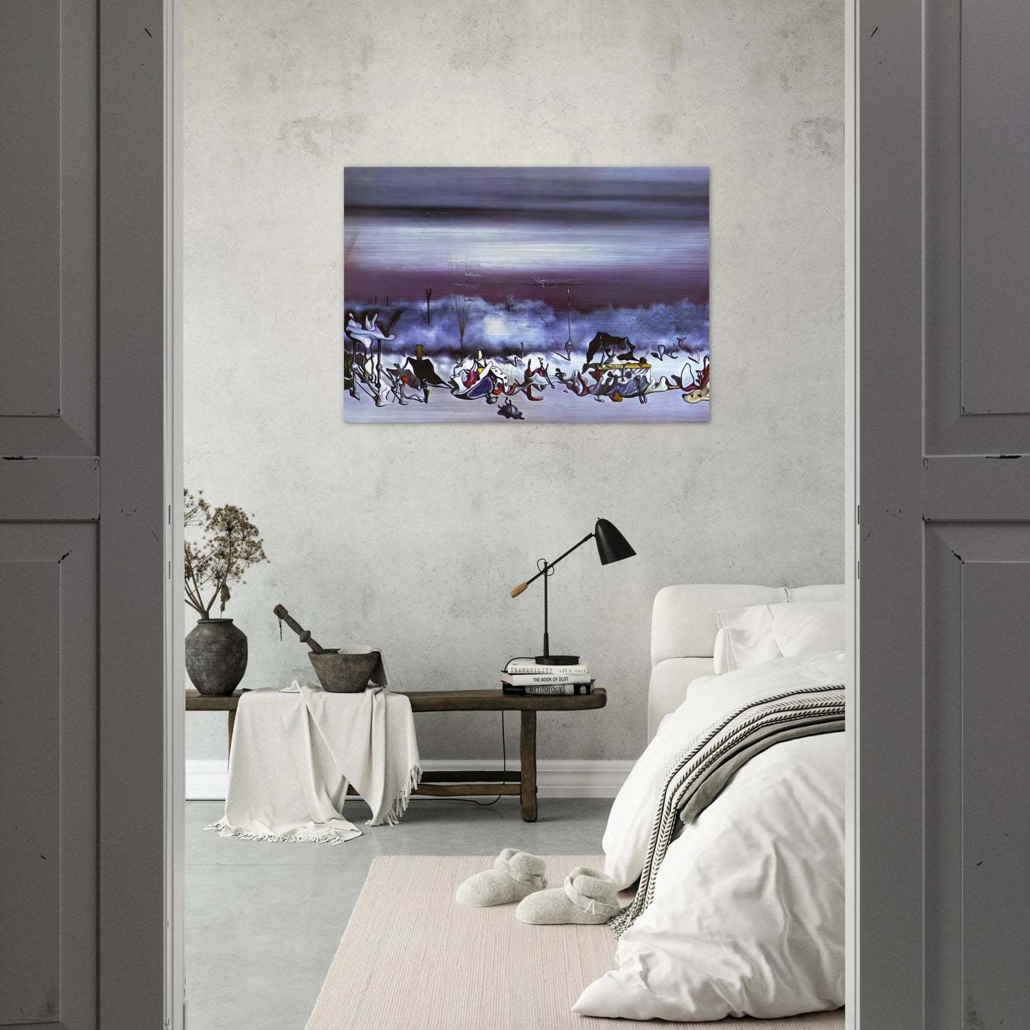 The Ribbon of Extremes - Yves Tanguy Brushed Aluminum Print - 70x100 cm / 28x40 inches | Yves Tanguy Aluminum Print | Yves Tanguy Prints