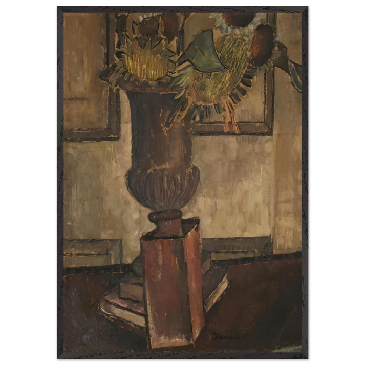 Sunflower - 1933 - Morris Graves 70x100 cm / 28x40 inches Framed Art Print – Black Wooden Frame