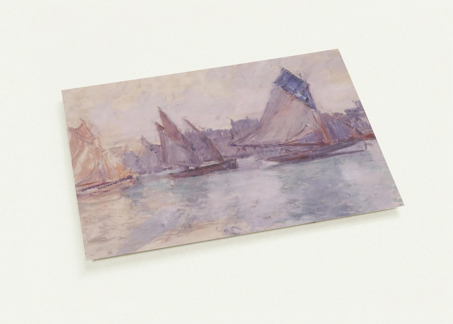 Boats in the Port of Le Havre By claude monet Pack of 10 Post Cards | claude monet Post Cards | A6 (10.5 x 14.8 cm) - 4.1 x 5.8 inches