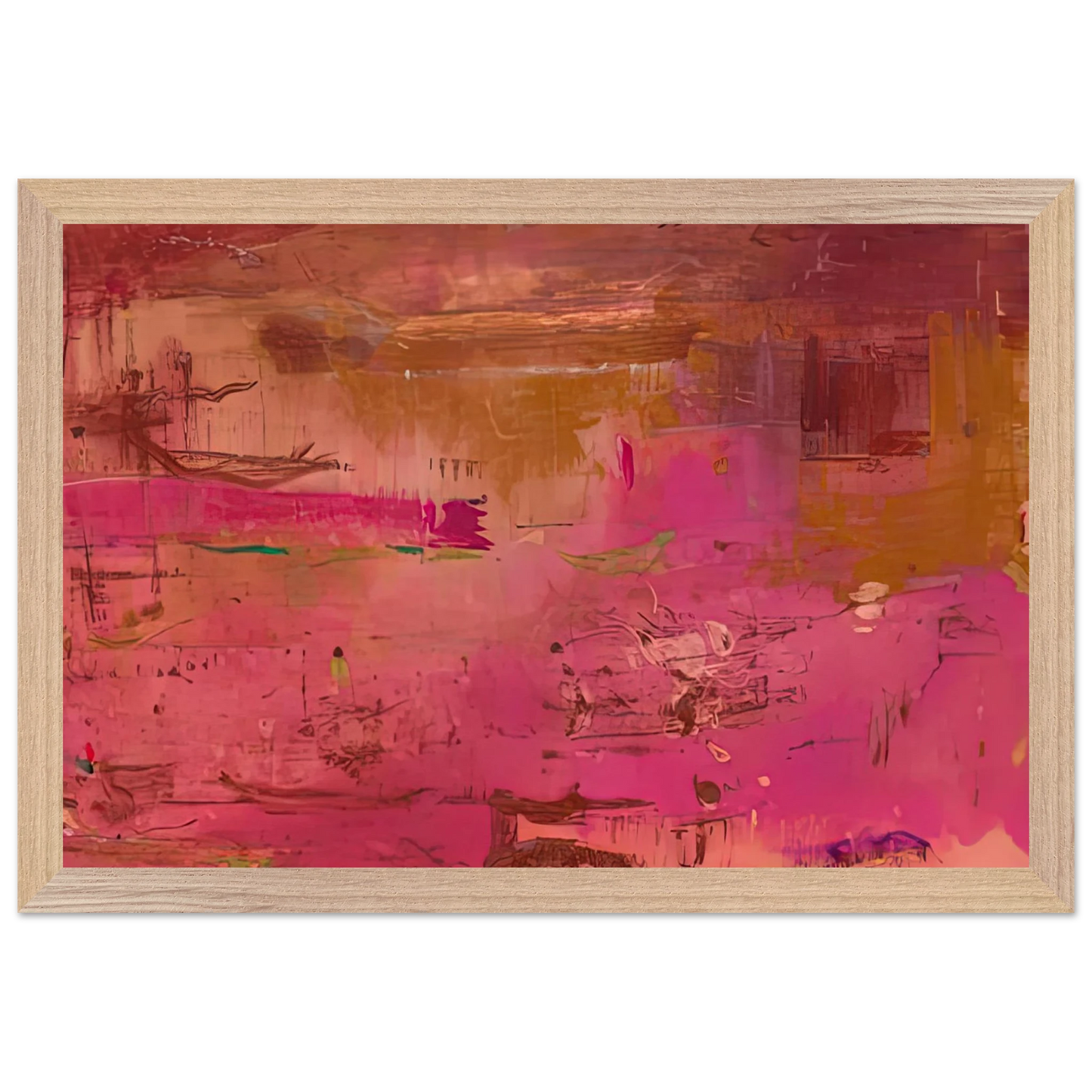 Helen Frankenthaler - Dream Walk Red, 1978- Wall Art - 60x80 cm / 24x32 inches - Fine Art Poster-canvas - -