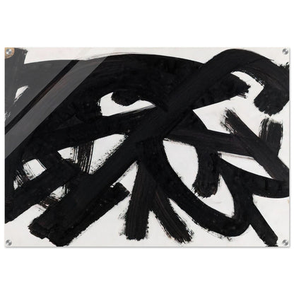 Brou de noix sur papier 48 x 62,5 cm, 1946 - 1946 - Pierre Soulages Acrylic Print - 70x100 cm / 28x40″ inches | Pierre Soulages Wall Art | Pierre Soulages Prints