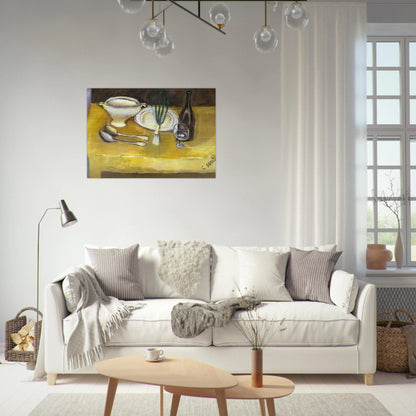 STILL LIFE WITH SOUP TUREEN - Chaim Soutine Brushed Aluminum Print - 70x100 cm / 28x40 inches | Chaim Soutine Aluminum Print | Chaim Soutine Prints