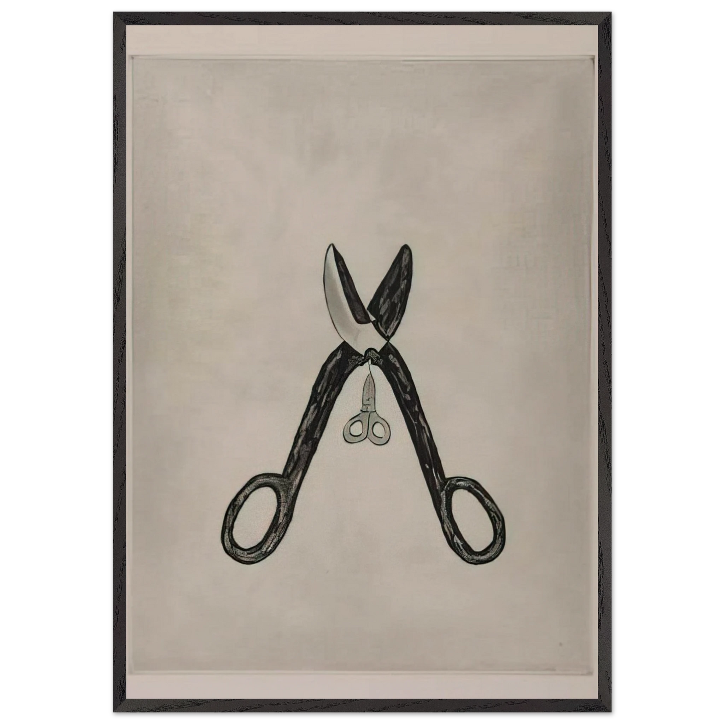 SCISSORS 1994 - Louise Bourgeois 70x100 cm / 28x40 inches Framed Art Print – Black Wooden Frame