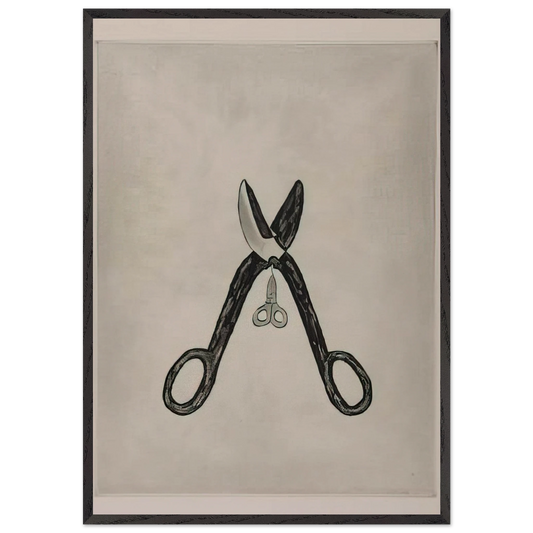 SCISSORS 1994 - Louise Bourgeois 70x100 cm / 28x40 inches Framed Art Print – Black Wooden Frame