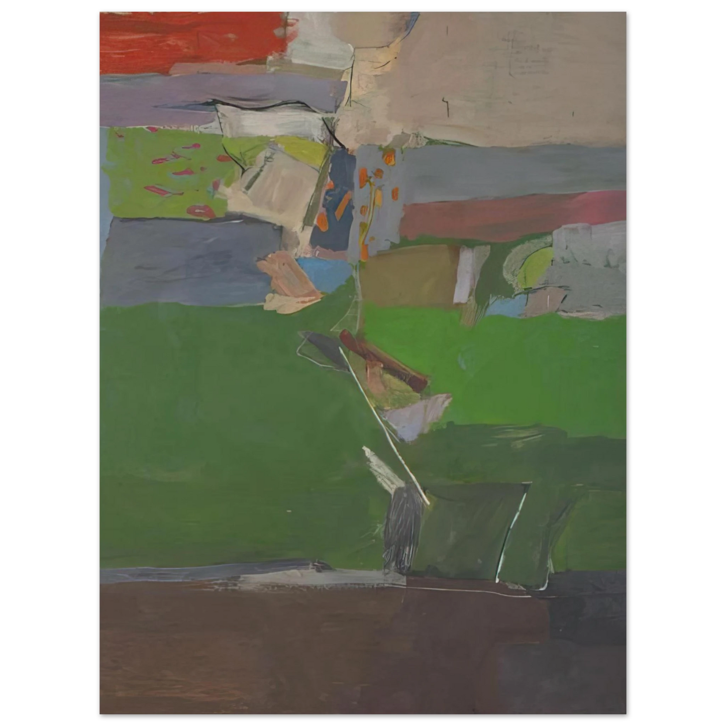 Richard Diebenkorn - Berkeley #13  75x100 cm / 30x40inches Fine Art Poster