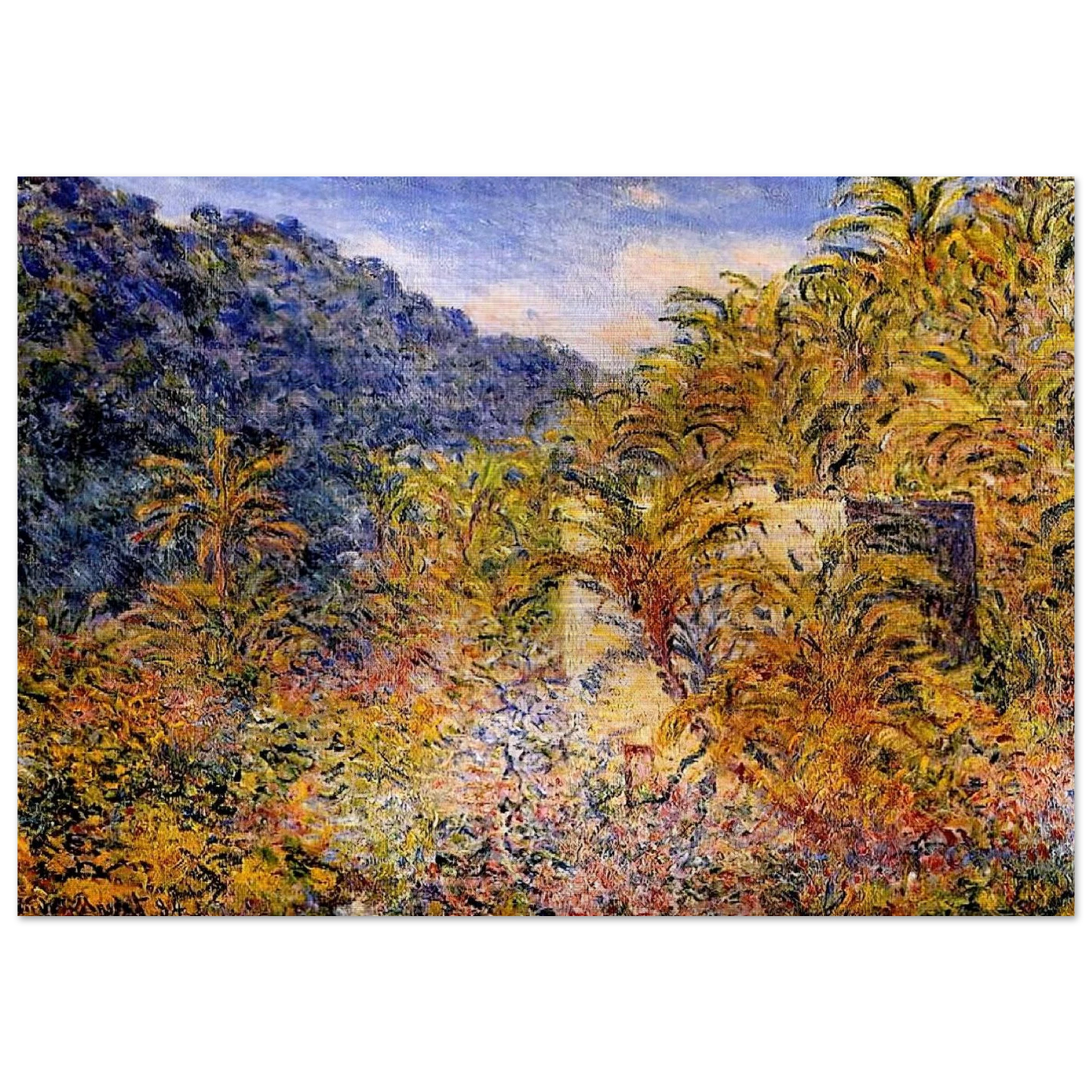 The Valley of Sasso - claude monet Brushed Aluminum Print - 70x100 cm / 28x40 inches | claude monet Aluminum Print | claude monet Prints