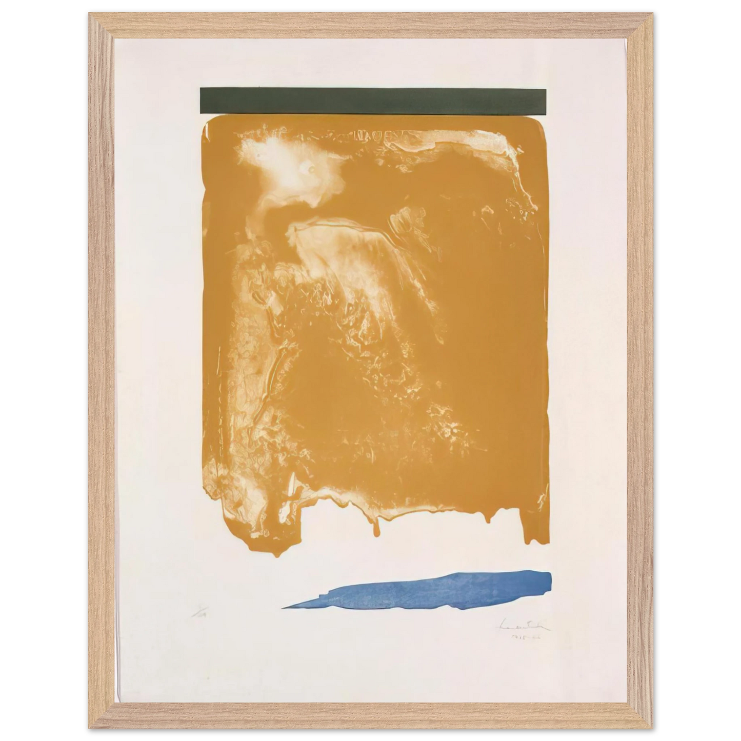 Helen Frankenthaler - Persian Garden - 1966 Wall art - 21x29.7 cm / 8x12" - Premium Wooden Framed Poster With Fine Art Paper-canvas - White frame