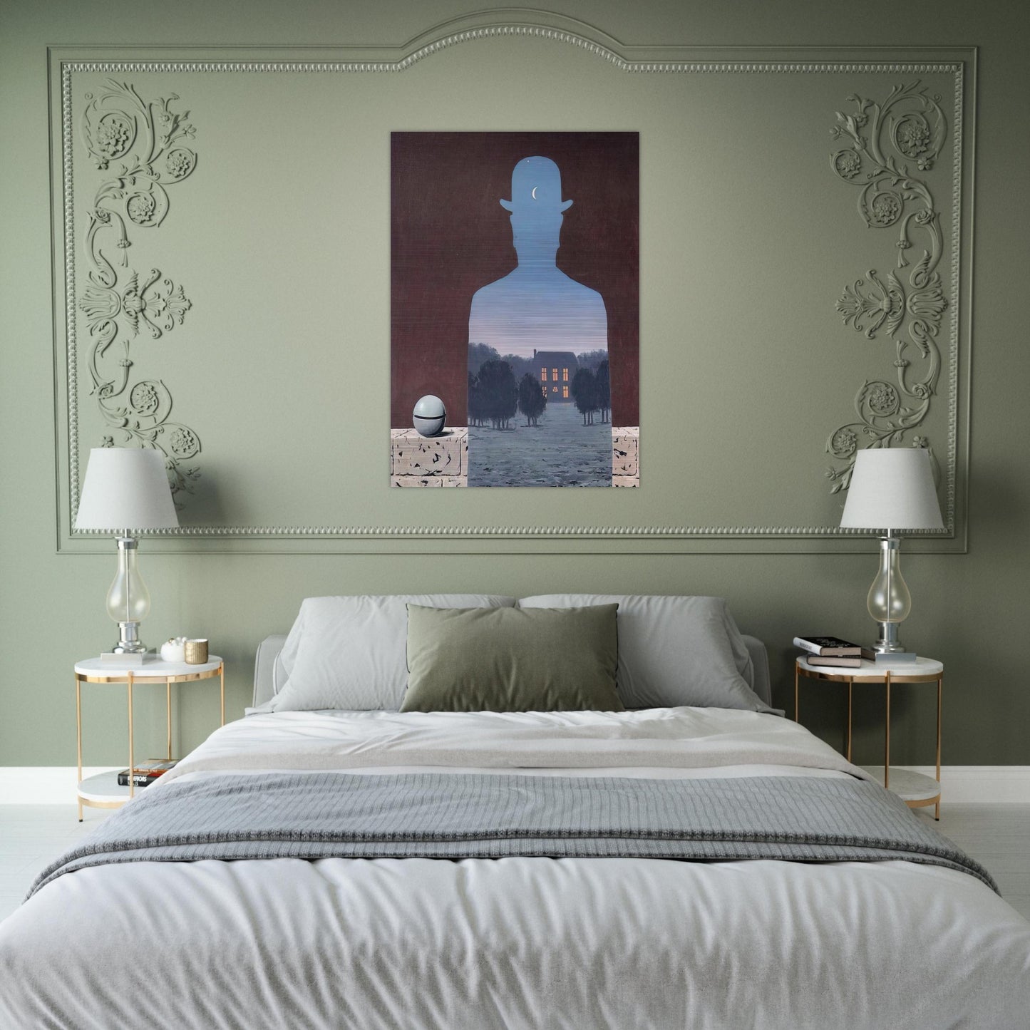 THE HAPPY DONOR 1966 - Rene Magritte Brushed Aluminum Print - 70x100 cm / 28x40 inches | Rene Magritte Aluminum Print | Rene Magritte Prints