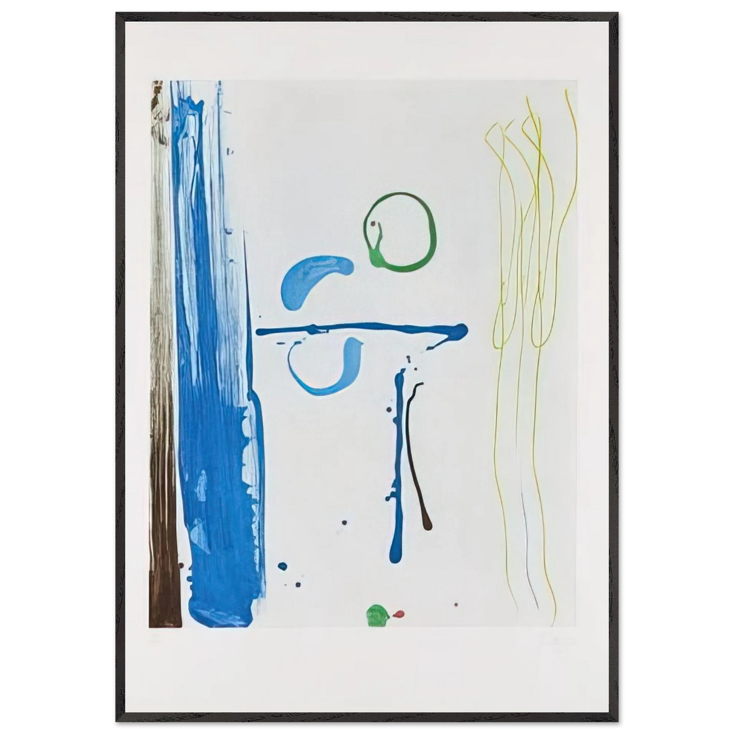 Helen Frankenthaler - Sunshine After Rain - 1987 Wall art - 50x70 cm / 20x28 inches - Premium Wooden Framed Poster With Fine Art Paper-canvas - Black frame