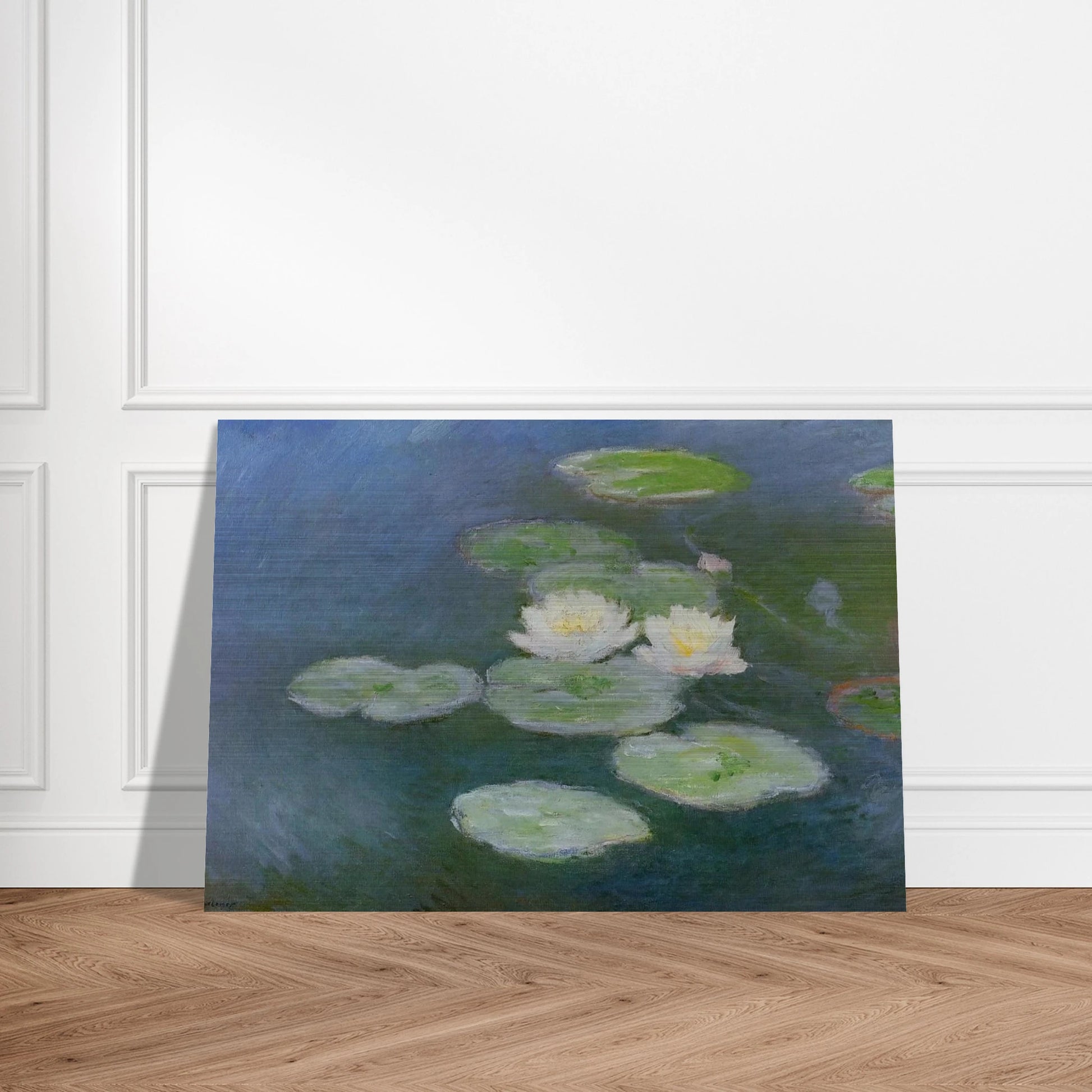 Water Lilies, Evening Effect - claude monet Brushed Aluminum Print - 70x100 cm / 28x40 inches | claude monet Aluminum Print | claude monet Prints