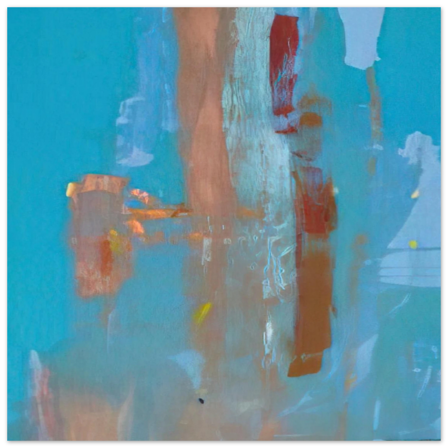 Helen Frankenthaler - In on Blue - 1976 Wall art - 40x50 cm / 16x20 inches - Fine Art Poster-canvas - -