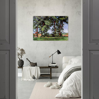 Tall Trees at the Jas de Bouffan - Paul Cézanne Acrylic Print - 70x100 cm / 28x40″ inches