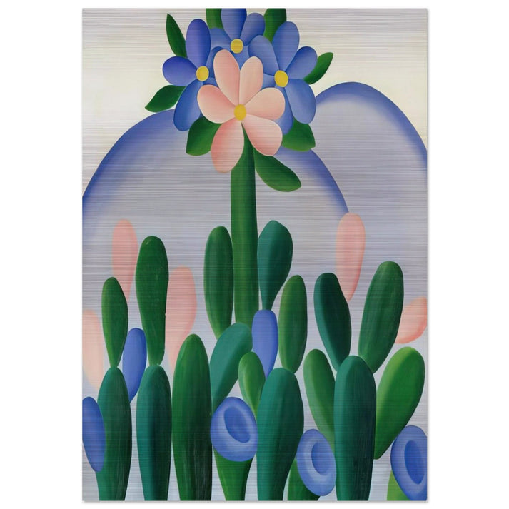 Manacá - Tarsila do Amaral Brushed Aluminum Print - 70x100 cm / 28x40 inches | Tarsila do Amaral Aluminum Print | Tarsila do Amaral Prints