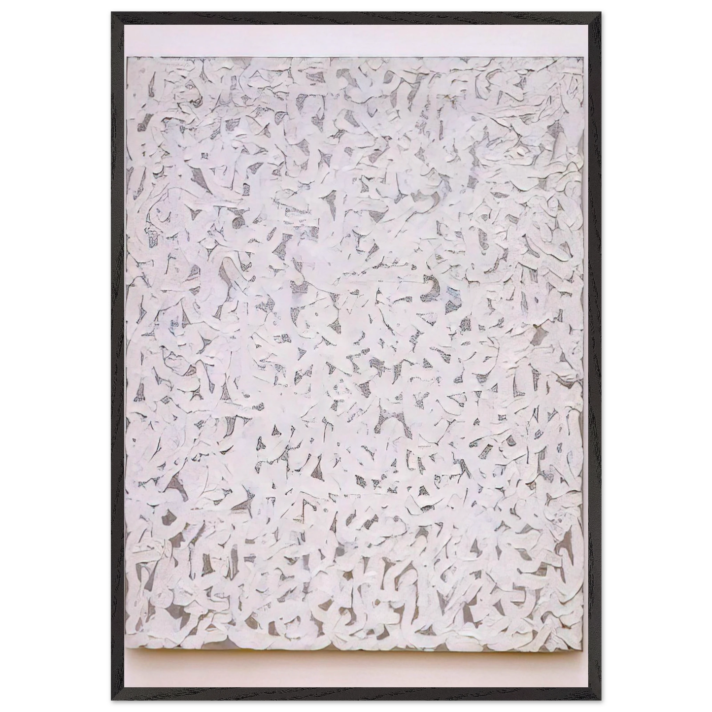 Points - 1963 - Robert Ryman 70x100 cm / 28x40 inches Framed Art Print – Black Wooden Frame