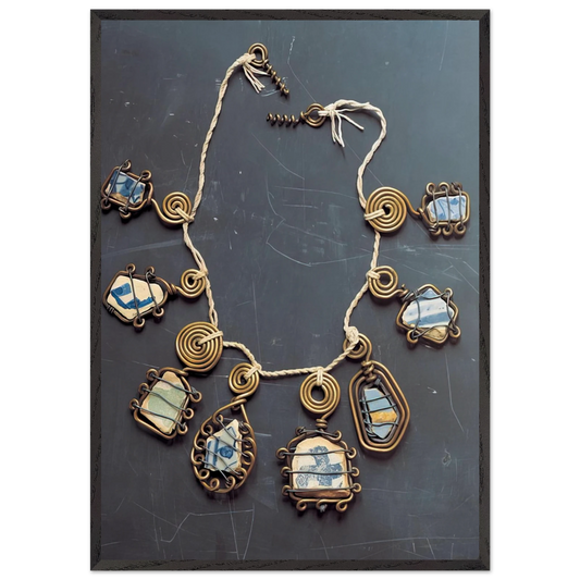 NECKLACE 1930 0 - Alexander Calder 70x100 cm / 28x40 inches Framed Art Print – Black Wooden Frame