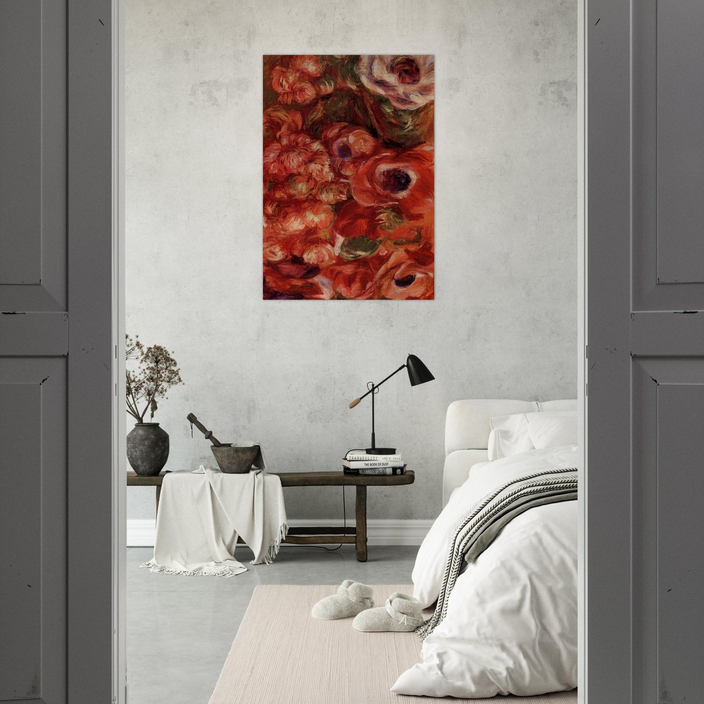 Anemonies - Pierre-Auguste Renoir Brushed Aluminum Print - 70x100 cm / 28x40 inches | Pierre-Auguste Renoir Aluminum Print | Pierre-Auguste Renoir Prints