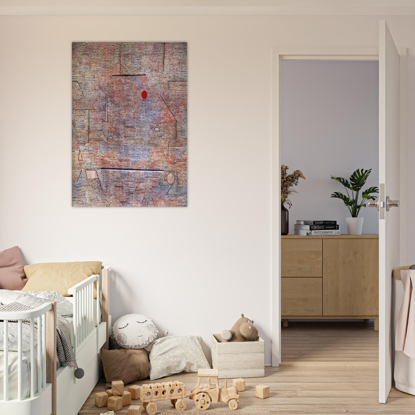CACODEMONIC 1916 - Paul Klee Brushed Aluminum Print - 70x100 cm / 28x40 inches | Paul Klee Aluminum Print | Paul Klee Prints