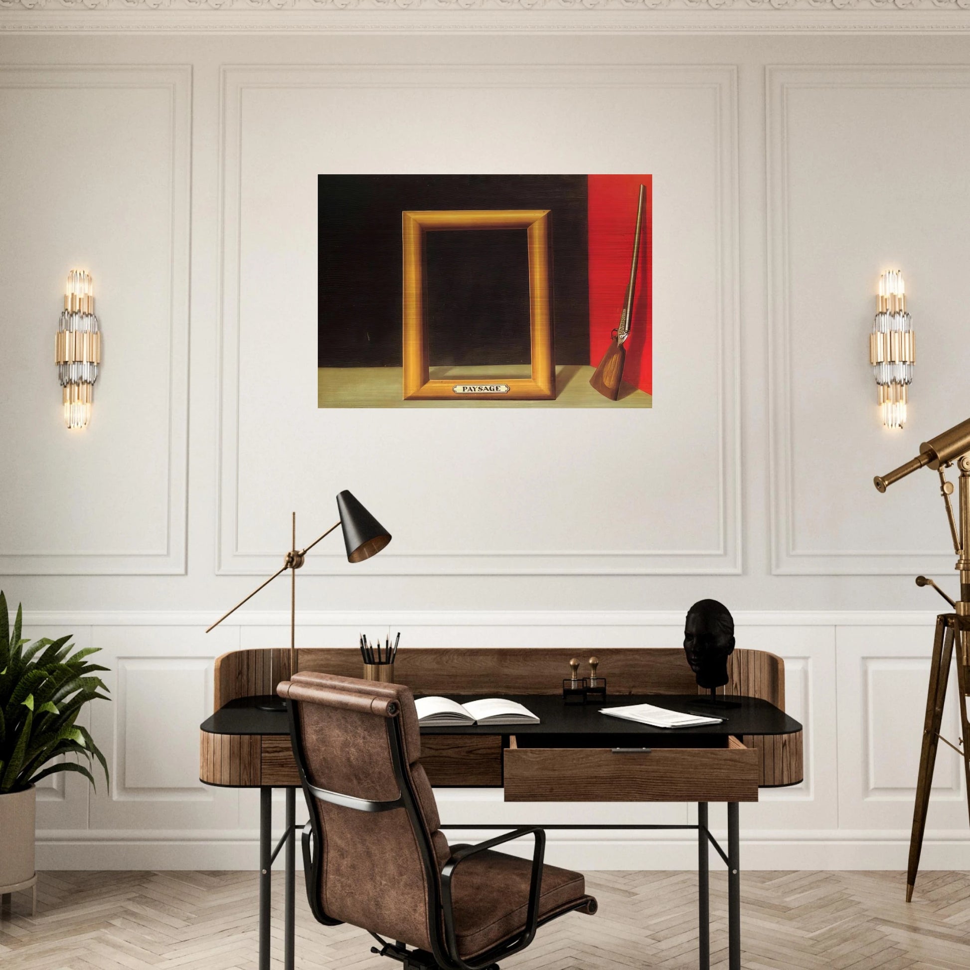 THE DELIGHTS OF LANDSCAPE 1928 - Rene Magritte Brushed Aluminum Print - 70x100 cm / 28x40 inches | Rene Magritte Aluminum Print | Rene Magritte Prints