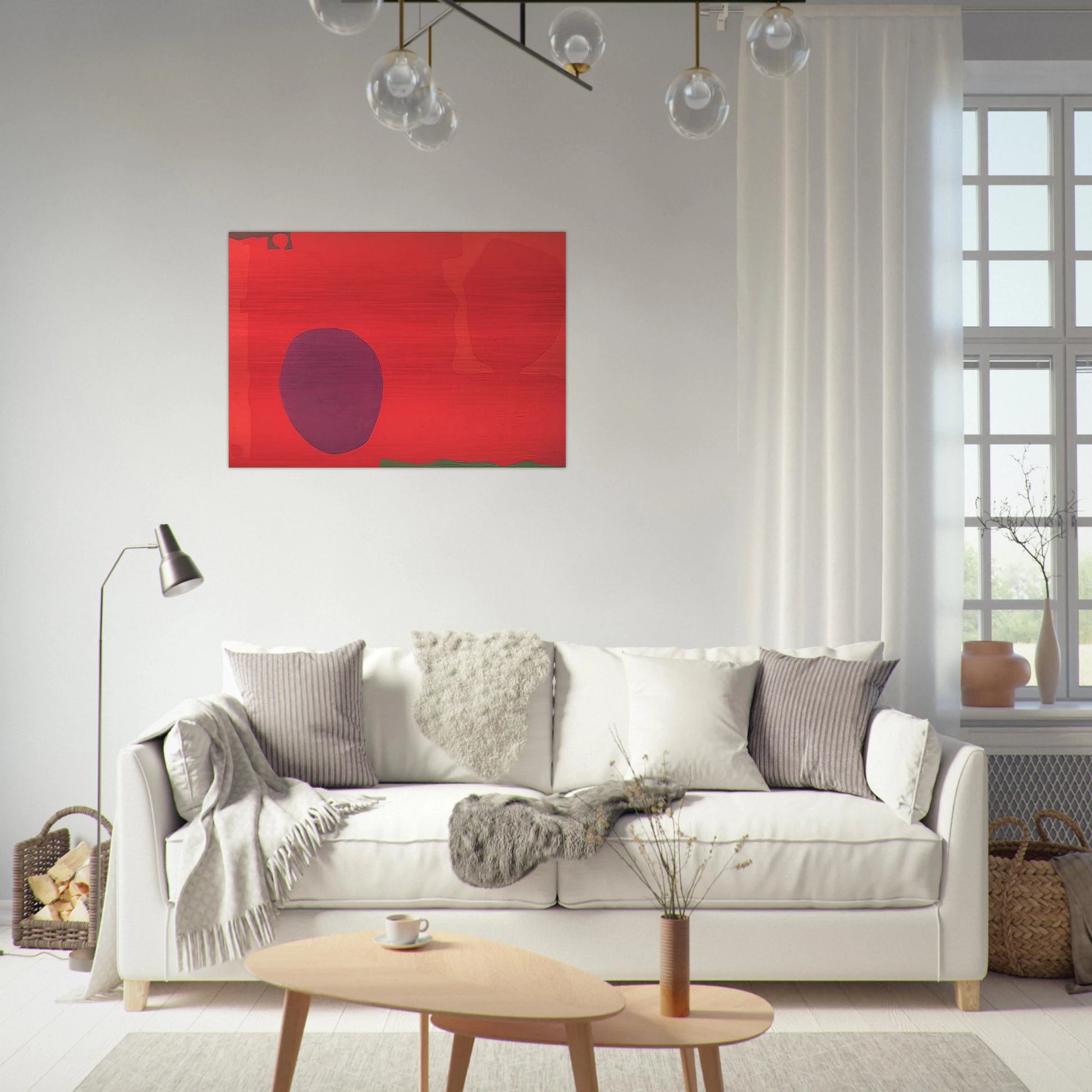 Cadmium with Violet, Scarlet, Emerald, Lemon and Venetian - 1969 - Patrick Heron Brushed Aluminum Print - 70x100 cm / 28x40 inches | Patrick Heron Aluminum Print | Patrick Heron Prints