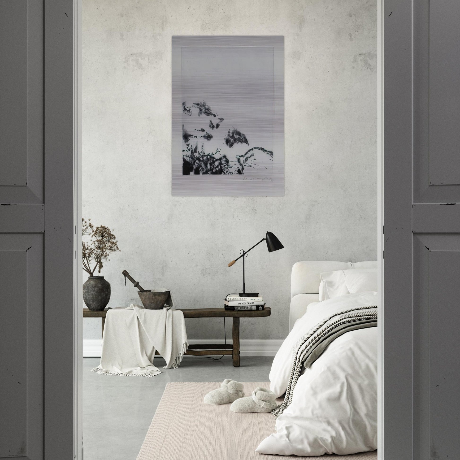ANNONCIATION AND MOMENTS 383 1994 - Zao Wou-Ki Brushed Aluminum Print - 70x100 cm / 28x40 inches | Zao Wou-Ki Aluminum Print | Zao Wou-Ki Prints