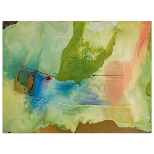 Helen Frankenthaler - Hint from Bassano, 1973- Wall Art - 21x29.7 cm / 8x12" - Fine Art Poster-canvas - -