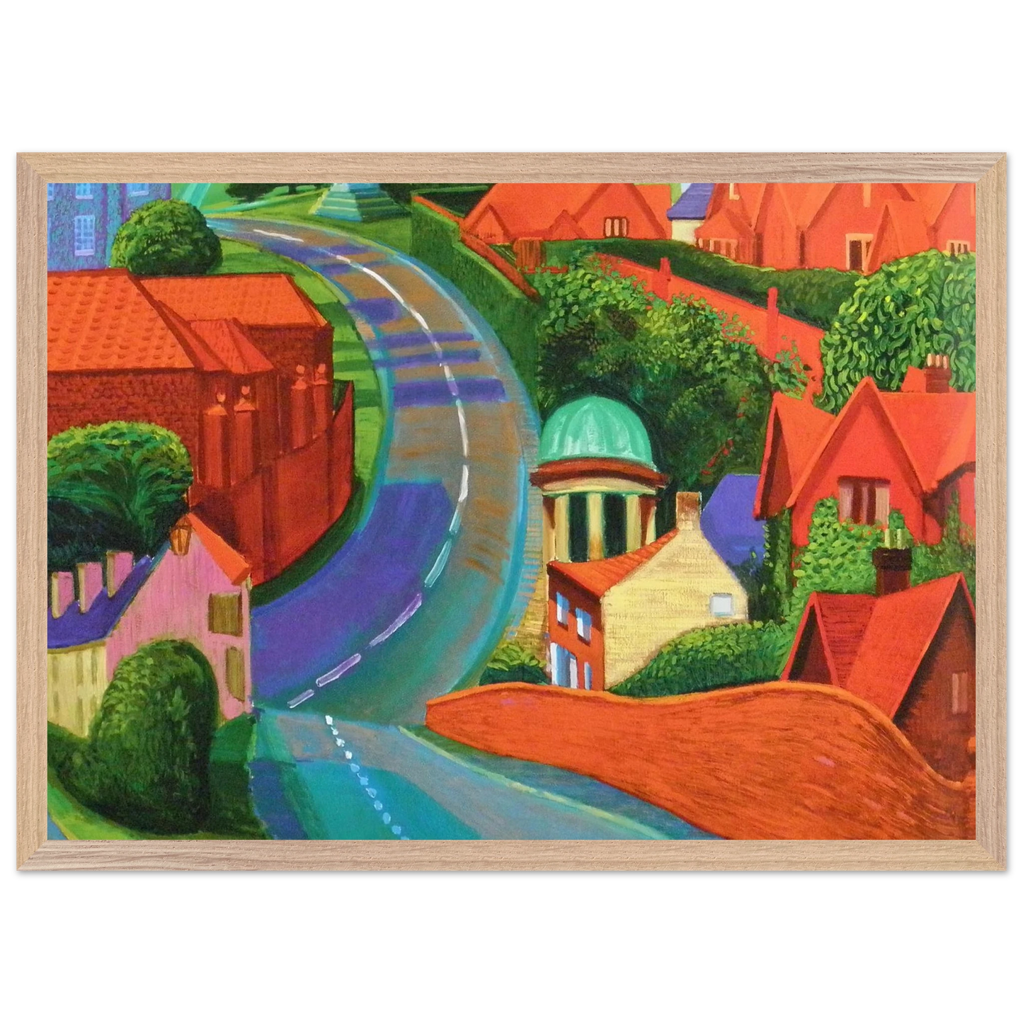David Hockney - The Road to York Through Sledmere - 40x50 cm / 16x20 inches - Fine Art Poster-canvas - -