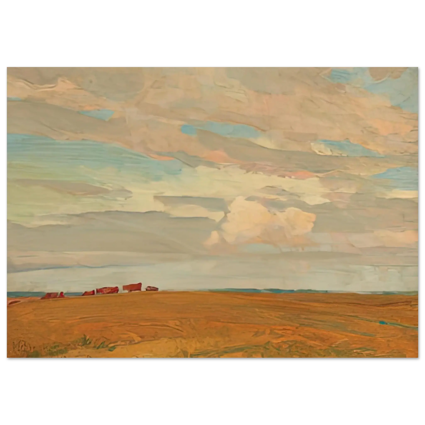 Maynard Dixon - PRAIRIE SAND HILL CAMP MAY 1921 1921 Wall art - 45x60 cm / 18x24 Inches - Premium Wooden Framed Poster With Fine Art Paper - White frame