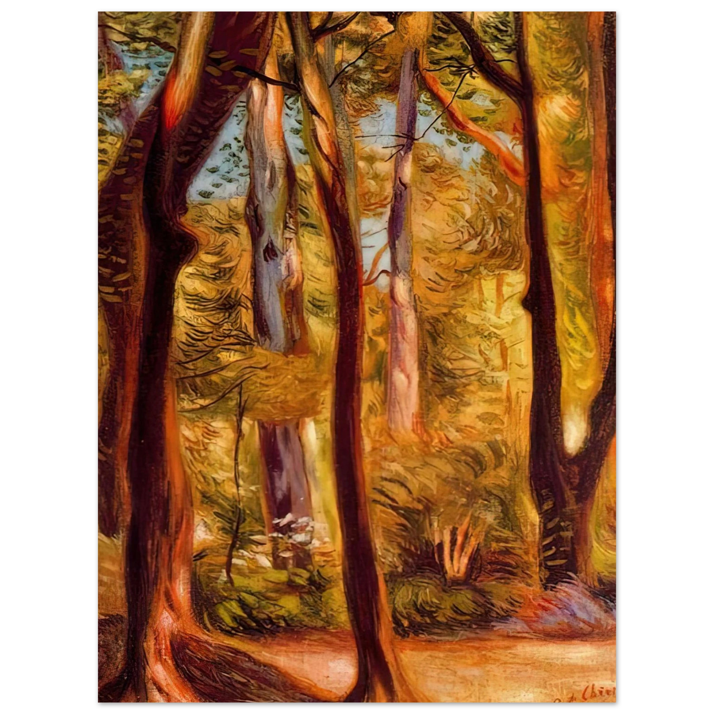 Giorgio de Chirico - LANDSCAPE OF CASCINE  75x100 cm / 30x40inches Fine Art Poster