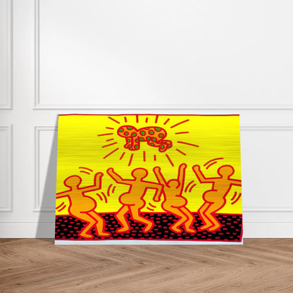UNTITLED 1983 1 - Keith Haring Brushed Aluminum Print - 70x100 cm / 28x40 inches | Keith Haring Aluminum Print | Keith Haring Prints